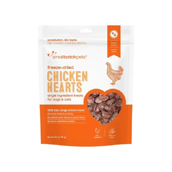 Small Batch Freeze Dried Chicken Hearts 3.5oz