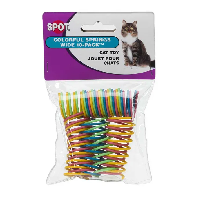 Spot Cat Colorful Springs Wide Toy 10 Pack