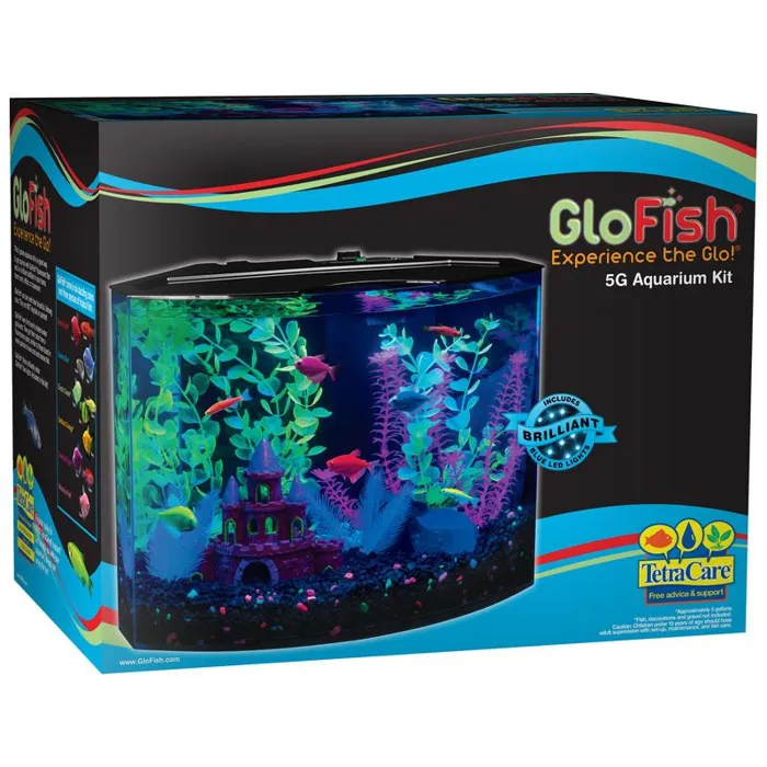 Glofish 5 Gal Aquarium Kit With Blue Led Light