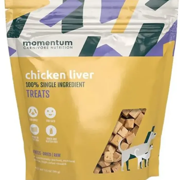 Momentum 3.5 Oz Dog Chicken Liver Fd Treat Gf Ea