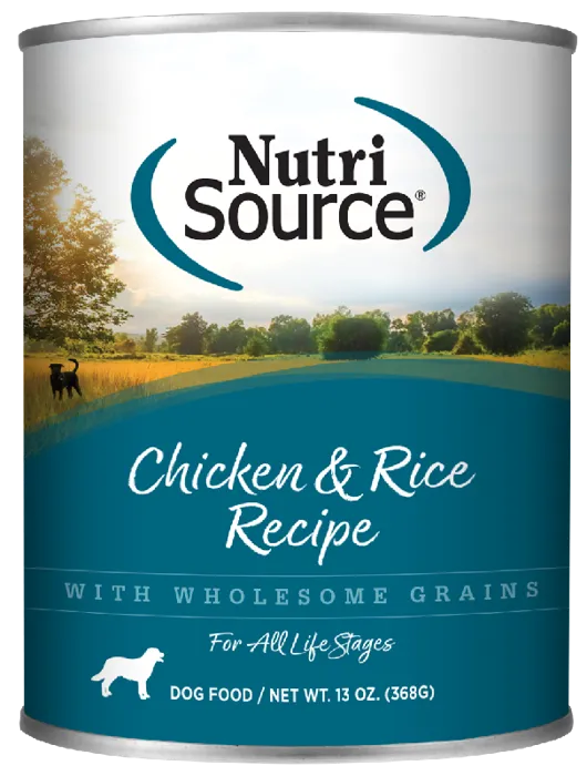 Nutrisource Dog Chicken Rice Can 12.3oz 12/cs