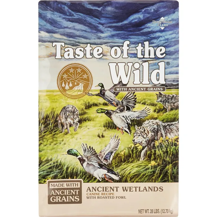 Ancient Wetlands Roasted Fowl & Ancient Grain Recipe Dry Dog Food 28-lb
