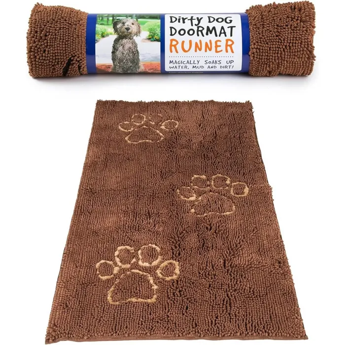 Dirty Dog Doormat Runner - Mocha Brown